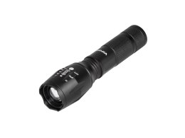 Latarka aluminiowa 10 W z funkcją zoom i kablem micro USB do ładowania