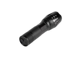 Latarka aluminiowa 10 W z funkcją zoom i kablem micro USB do ładowania