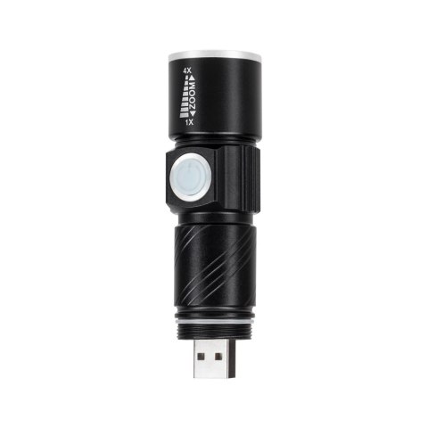 Latarka aluminiowa 3W (ZOOM, wtyk USB) Latarka aluminiowa 3W (ZOOM, wtyk USB)