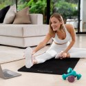 Mata gimnastyczna do ćwiczeń joga, pilates, fitness, 183x61cm, grubość 1cm, materiał NBR, czarna, REBEL ACTIVE Mata gimnastyczna do ćwiczeń joga, pilates, fitness, 183x61cm, grubość 1cm, materiał NBR, czarna, REBEL ACTIVE